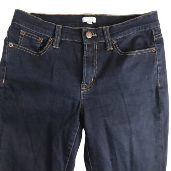 New J. Crew Womans Stretch Med Rise Skinny Jeans Sz 27 Dark 28x28 RN 77388 - Picture 4 of 12